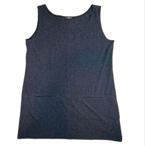 Miik Sustainable Bamboo Sleeveless Tunic Top Charcoal Gray - XL